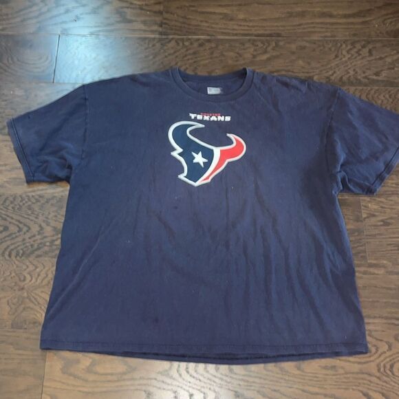 Vintage used Houston Texans Johnson worn nfl jersey t shirt 3XL retro style - Picture 2 of 2